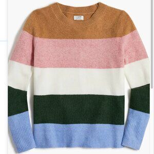 J. Crew Striped Crewneck Sweater Extra-soft Yarn XS
